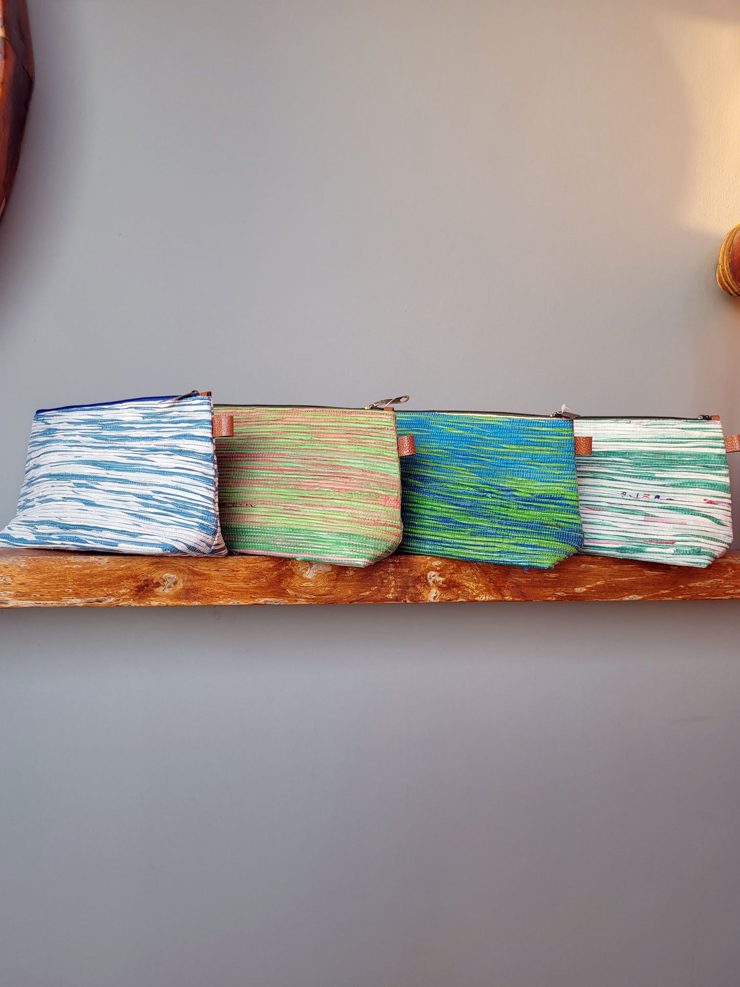 Small Cosmetics Purse - Green/blue