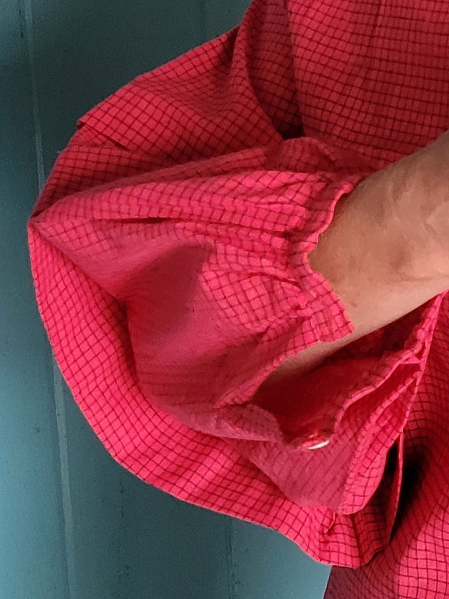 Isabella Top - Pink with fine black check