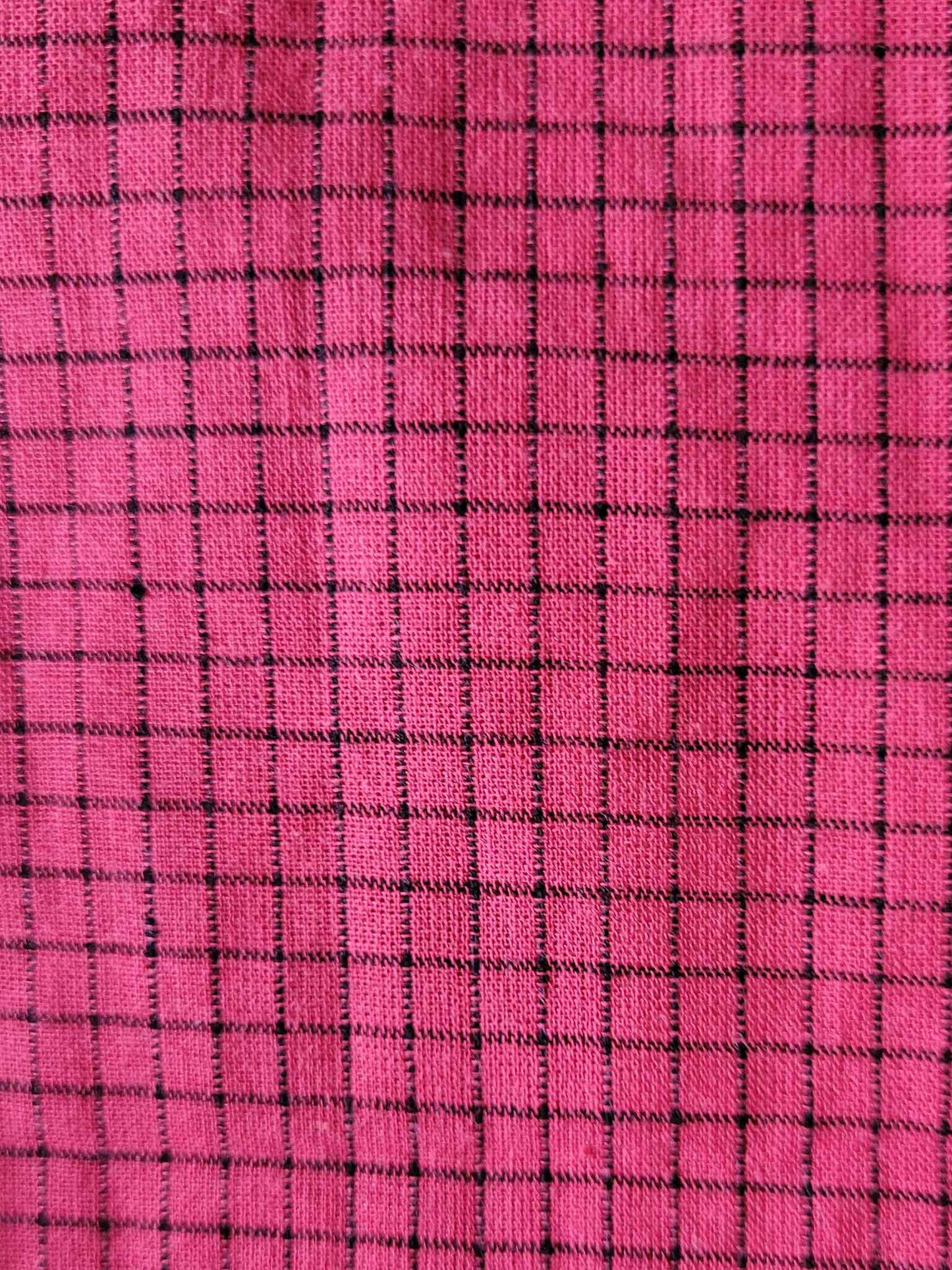 Isabella Top - Pink with fine black check