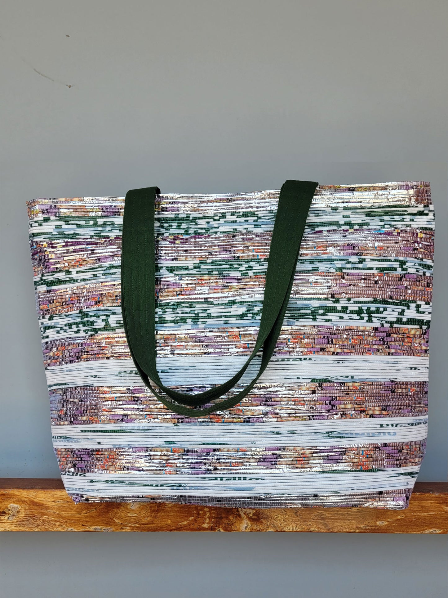 Beach Bag - White/Pink/Green