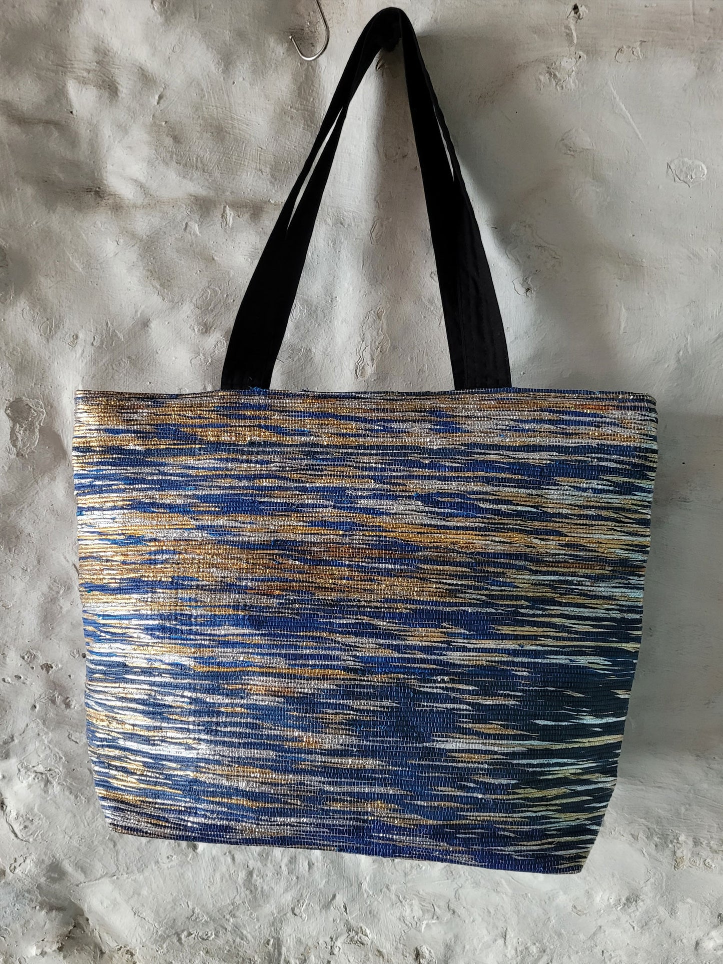 Beach Bag - Blue/Gold