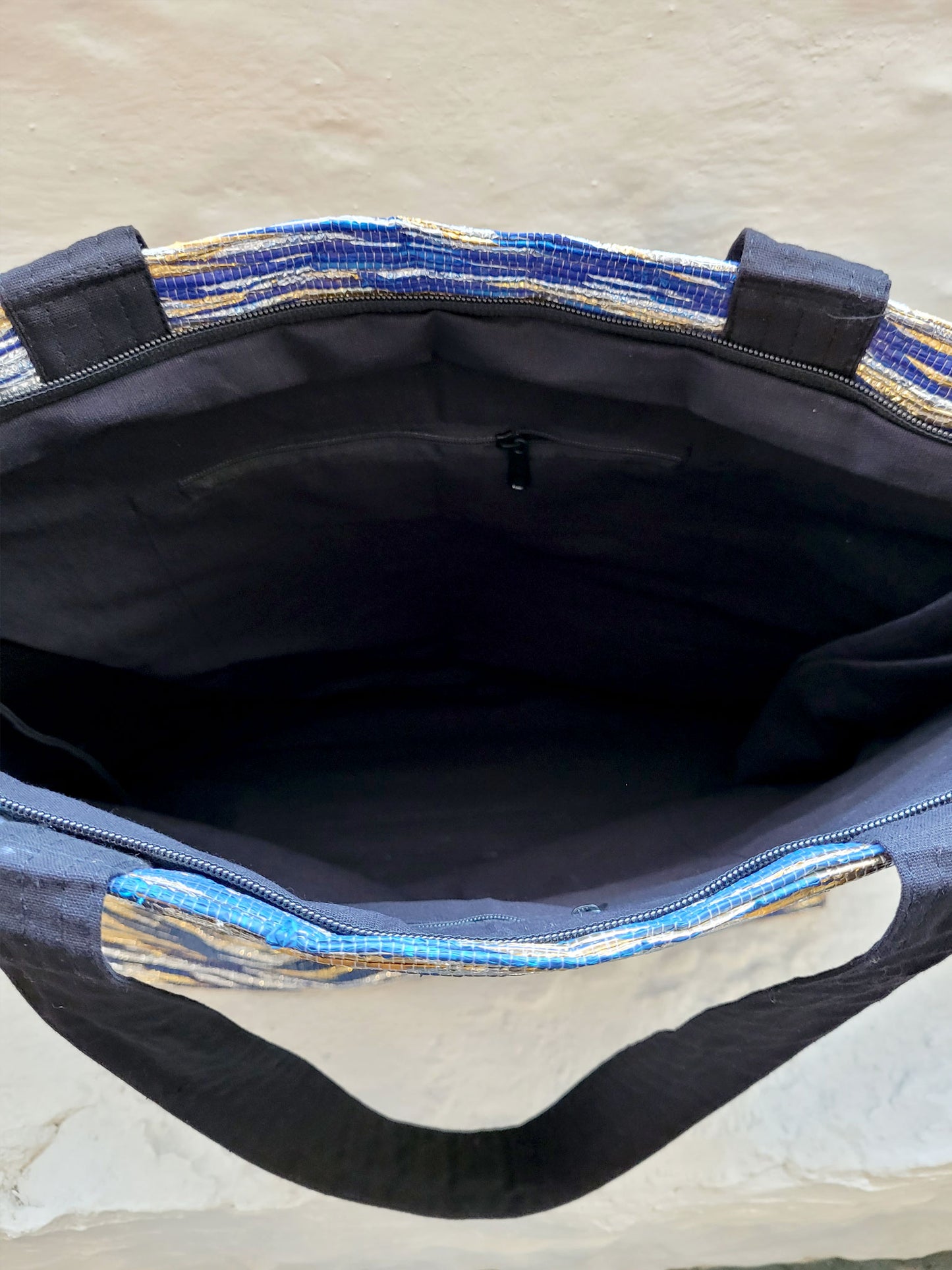 Beach Bag - Blue/Gold