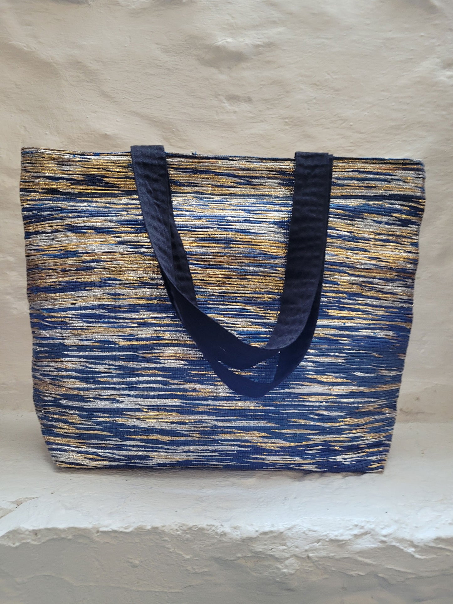 Beach Bag - Blue/Gold