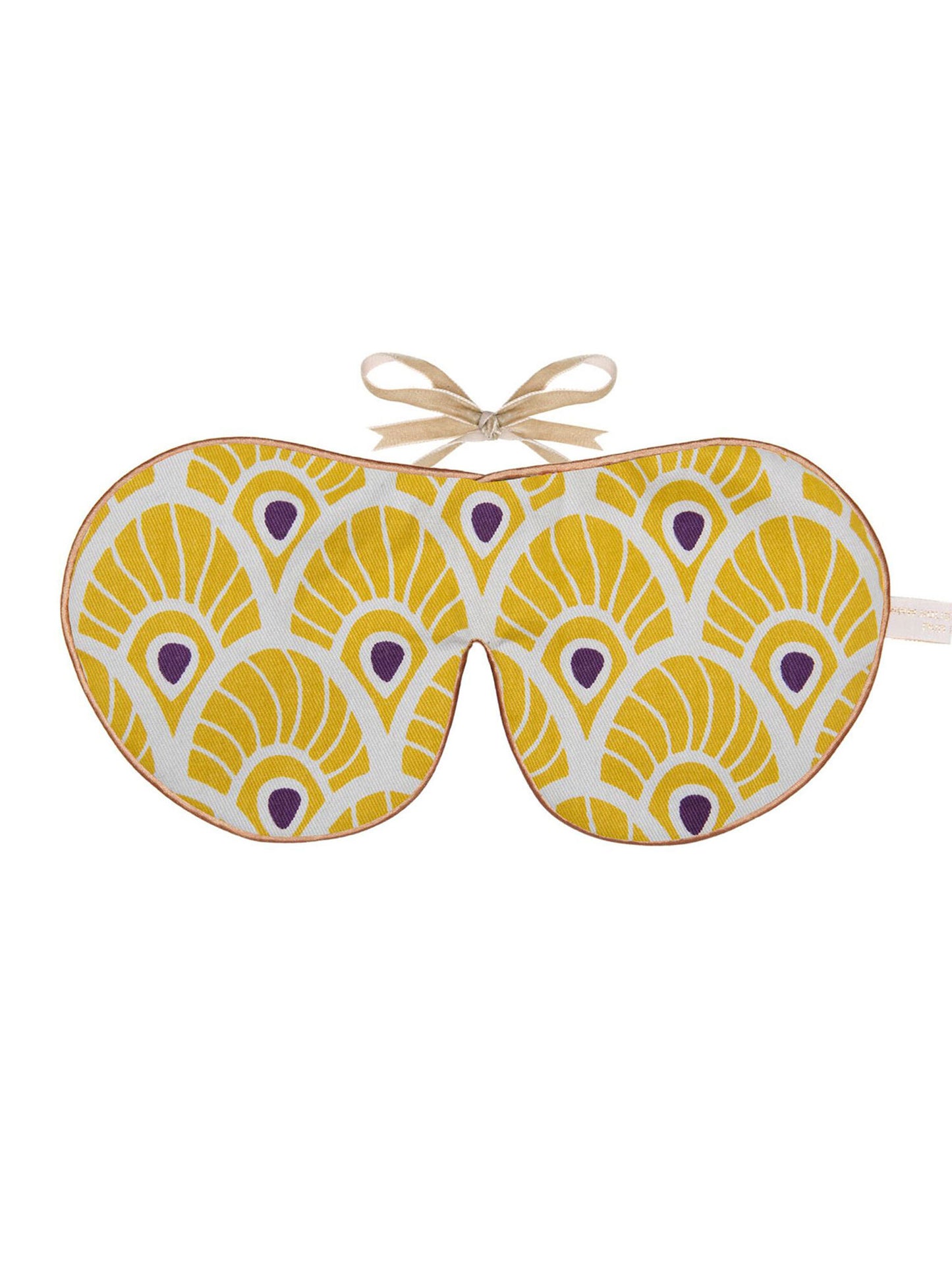 Oil Yellow Eye Mask - Feather Design